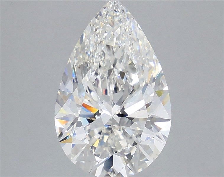 3.58 Carat Pear Shaped, Ideal Cut, F Color, VS1 Clarity, IGI Certified Lab Grown Diamond