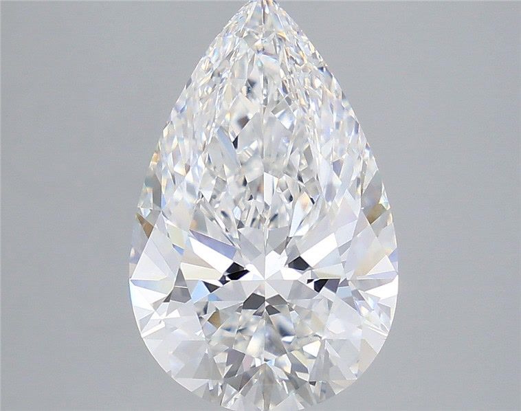 5.10 Carat Pear Shaped, Ideal Cut, E Color, VVS2 Clarity, IGI Certified Lab Grown Diamond