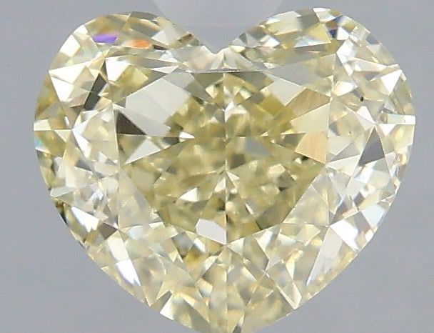 1.54 Carat Heart Shaped, Ideal Cut, Y-Z Color, VVS2 Clarity, IGI Certified Lab Grown Diamond
