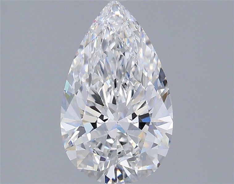 1.58 Carat Pear Shaped, Ideal Cut, D Color, VS1 Clarity, IGI Certified Lab Grown Diamond