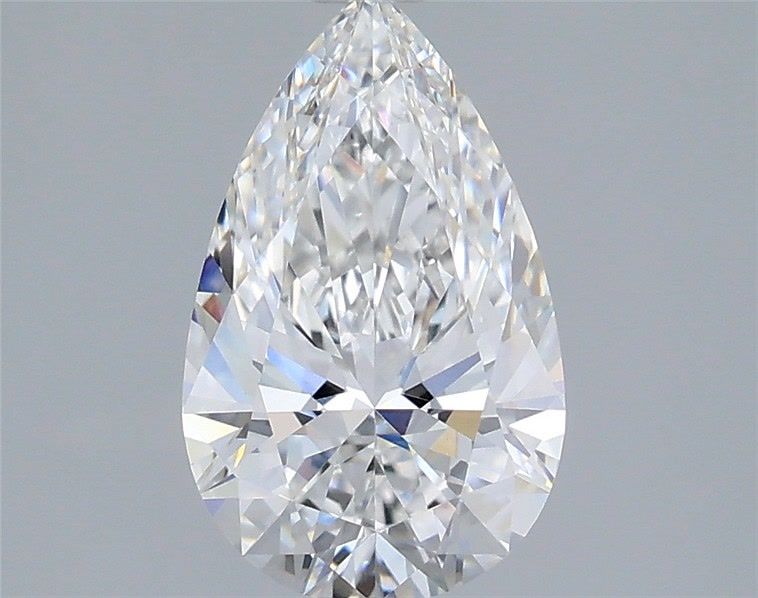 1.58 Carat Pear Shaped, Ideal Cut, D Color, VVS2 Clarity, IGI Certified Lab Grown Diamond