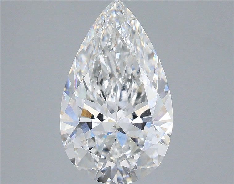 4.01 Carat Pear Shaped, Ideal Cut, D Color, VVS2 Clarity, IGI Certified Lab Grown Diamond