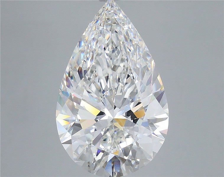 8.53 Carat Pear Shaped, Ideal Cut, F Color, VVS2 Clarity, IGI Certified Lab Grown Diamond