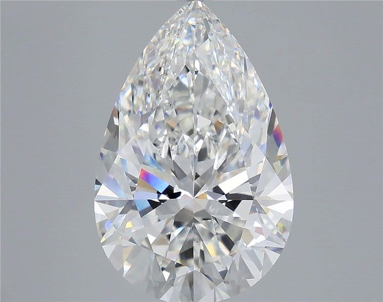 8.01 Carat Pear Shaped, Ideal Cut, F Color, VS1 Clarity, IGI Certified Lab Grown Diamond