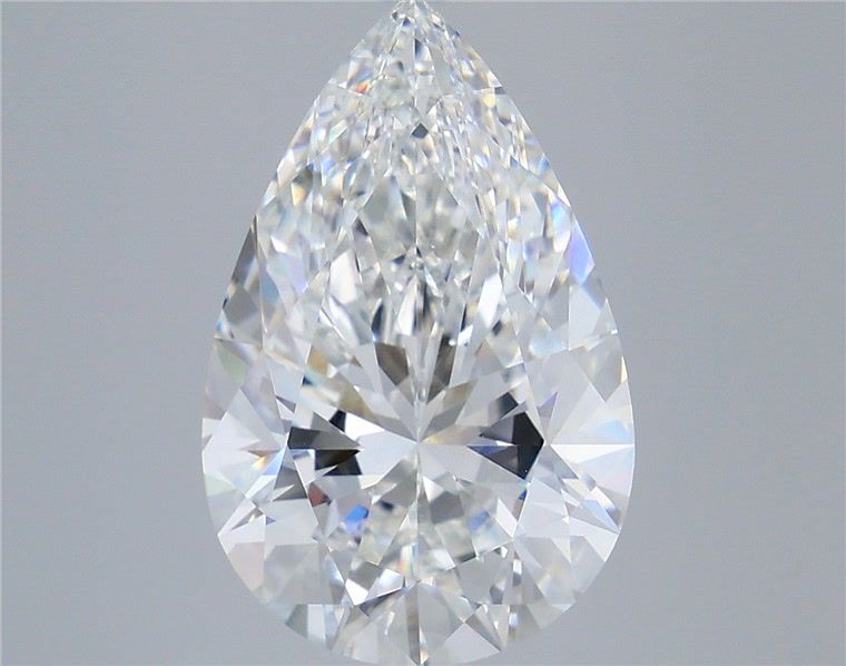 7.52 Carat Pear Shaped, Ideal Cut, F Color, VVS2 Clarity, IGI Certified Lab Grown Diamond