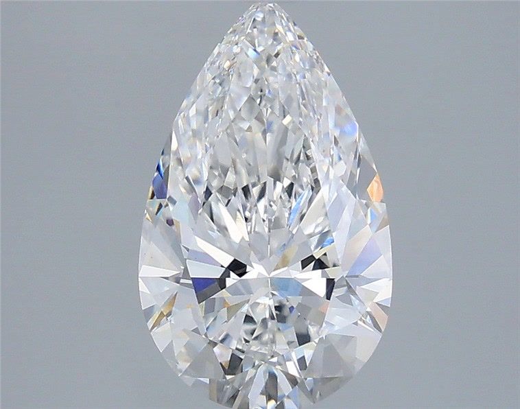 2.55 Carat Pear Shaped, Ideal Cut, D Color, VS1 Clarity, IGI Certified Lab Grown Diamond