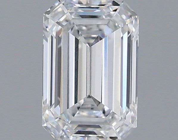 1.06 Carat Emerald Shaped, Ideal Cut, D Color, VVS2 Clarity, IGI Certified Lab Grown Diamond