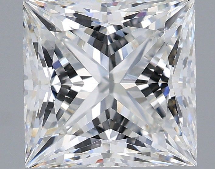 3.59 Carat Princess Shaped, Ideal Cut, E Color, VVS2 Clarity, IGI Certified Lab Grown Diamond