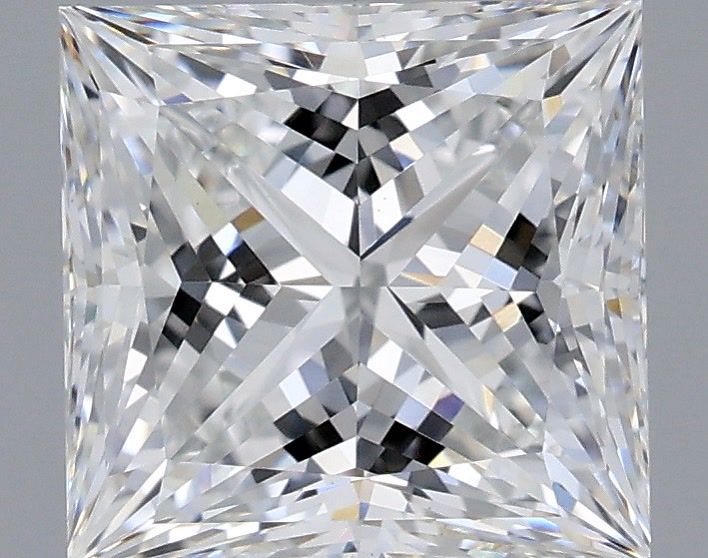2.58 Carat Princess Shaped, Ideal Cut, D Color, VS1 Clarity, IGI Certified Lab Grown Diamond