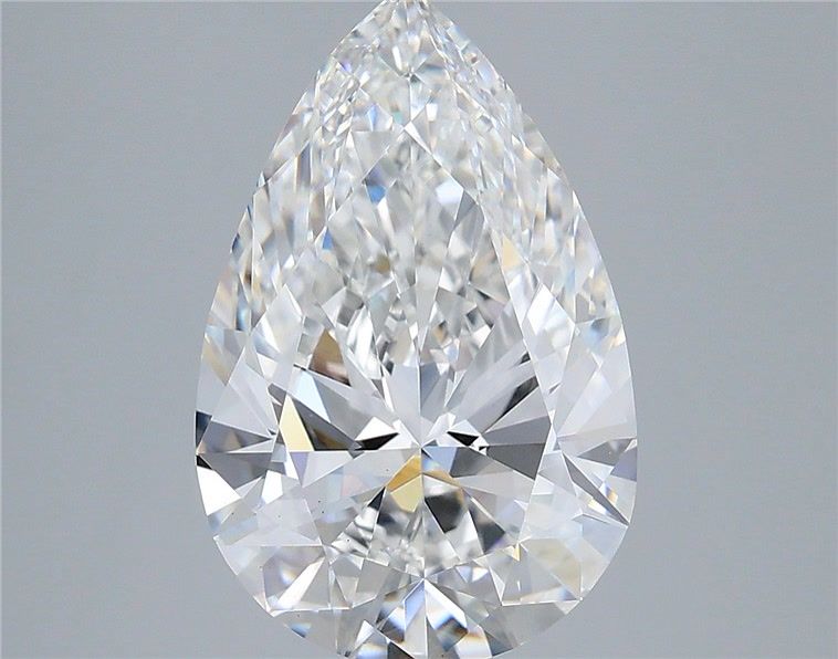 4.53 Carat Pear Shaped, Ideal Cut, E Color, VS1 Clarity, IGI Certified Lab Grown Diamond