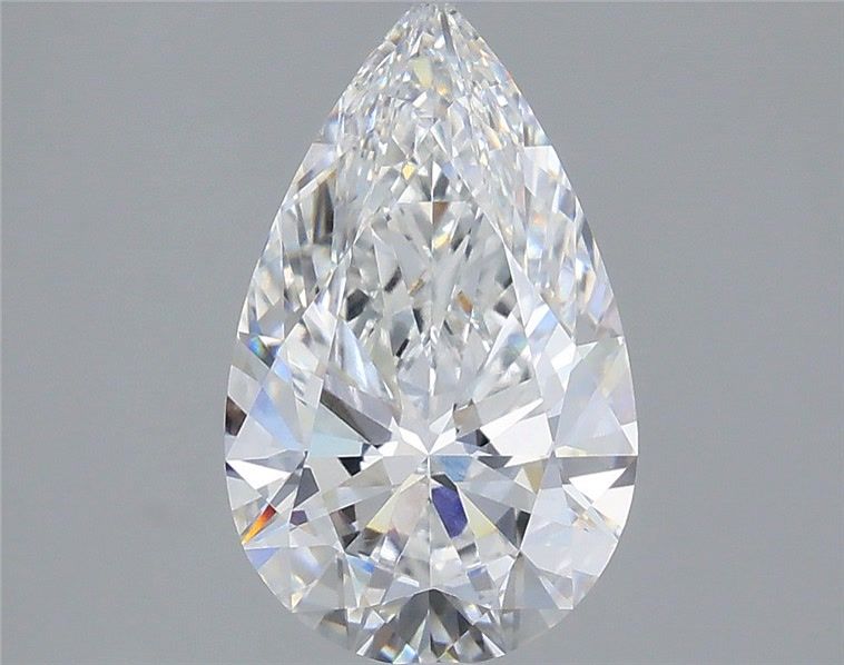 2.56 Carat Pear Shaped, Ideal Cut, D Color, VVS2 Clarity, IGI Certified Lab Grown Diamond