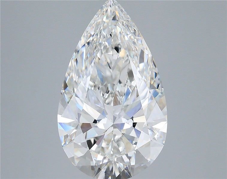 5.58 Carat Pear Shaped, Ideal Cut, F Color, VS1 Clarity, IGI Certified Lab Grown Diamond