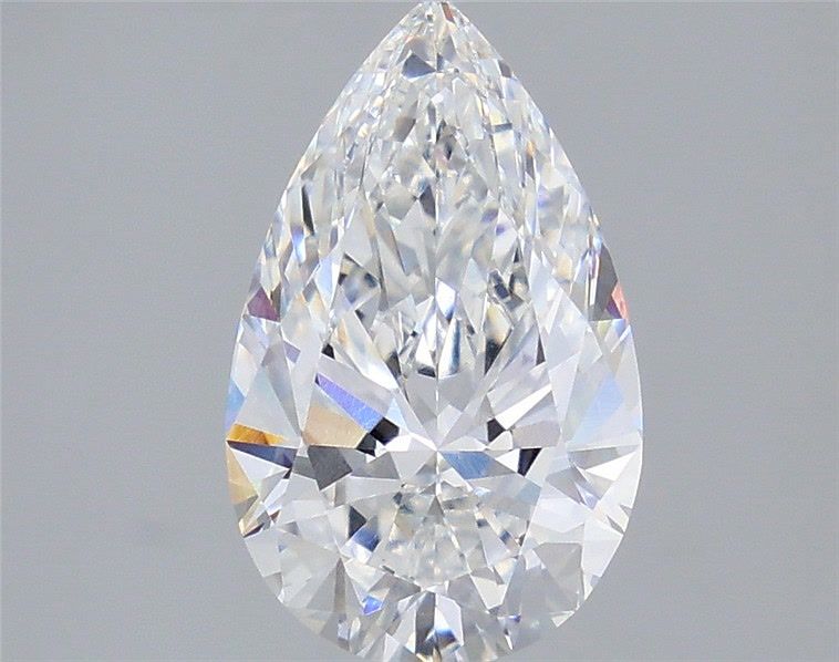 2.58 Carat Pear Shaped, Ideal Cut, D Color, VVS2 Clarity, IGI Certified Lab Grown Diamond
