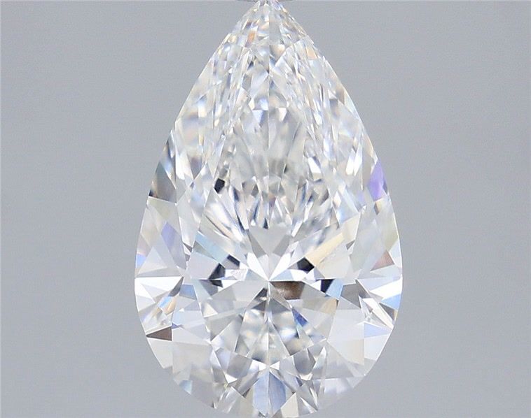 2.58 Carat Pear Shaped, Ideal Cut, D Color, VVS2 Clarity, IGI Certified Lab Grown Diamond