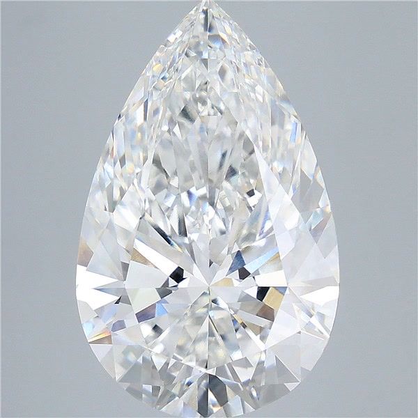 14.03 Carat Pear Shaped, Ideal Cut, F Color, VVS2 Clarity, IGI Certified Lab Grown Diamond
