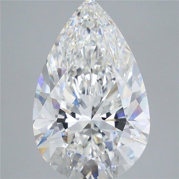 8.10 Carat Pear Shaped, Ideal Cut, F Color, VVS2 Clarity, IGI Certified Lab Grown Diamond