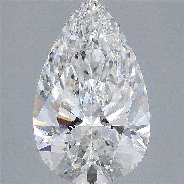 3.57 Carat Pear Shaped, Ideal Cut, E Color, VS1 Clarity, IGI Certified Lab Grown Diamond