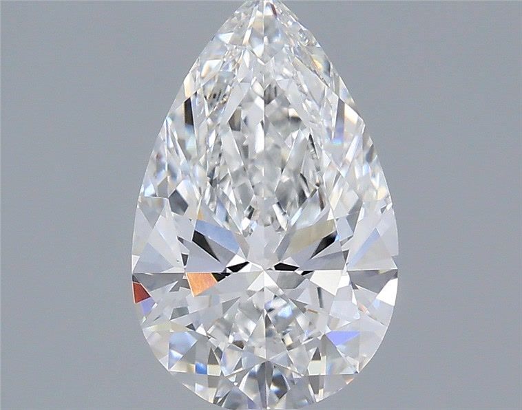 1.58 Carat Pear Shaped, Ideal Cut, D Color, VVS2 Clarity, IGI Certified Lab Grown Diamond
