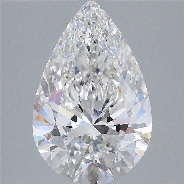 4.58 Carat Pear Shaped, Ideal Cut, E Color, VVS2 Clarity, IGI Certified Lab Grown Diamond