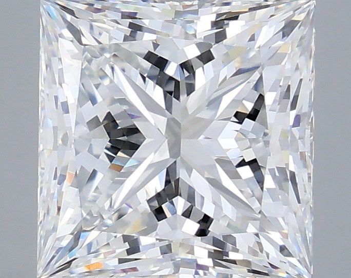5.09 Carat Princess Shaped, Ideal Cut, E Color, VVS2 Clarity, IGI Certified Lab Grown Diamond