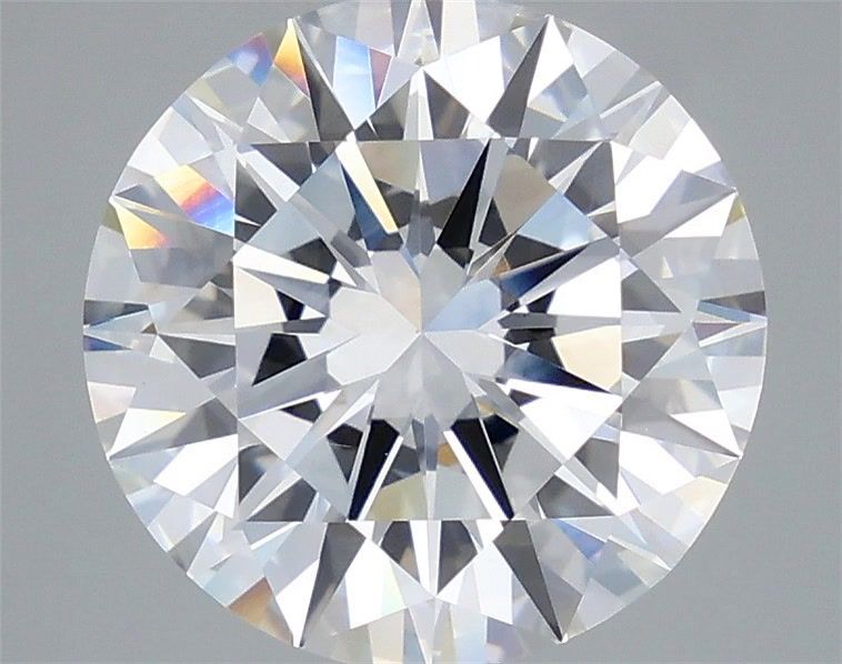 5.53 Carat Round Shaped, Ideal Cut, E Color, VVS2 Clarity, IGI Certified Lab Grown Diamond