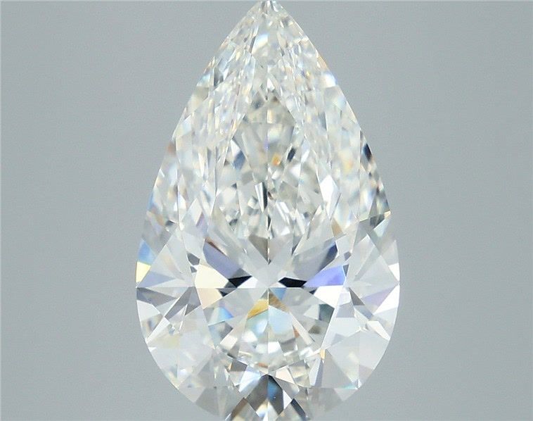 6.01 Carat Pear Shaped, Ideal Cut, F Color, VVS2 Clarity, IGI Certified Lab Grown Diamond