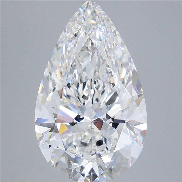 8.09 Carat Pear Shaped, Ideal Cut, E Color, VVS2 Clarity, IGI Certified Lab Grown Diamond