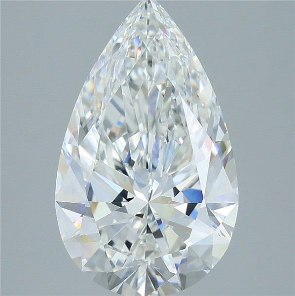 5.49 Carat Pear Shaped, Ideal Cut, E Color, VS1 Clarity, IGI Certified Lab Grown Diamond