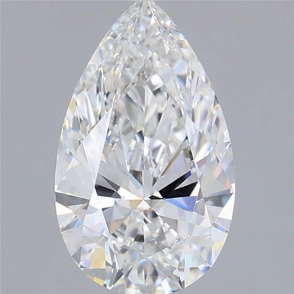 1.59 Carat Pear Shaped, Ideal Cut, D Color, VS1 Clarity, IGI Certified Lab Grown Diamond