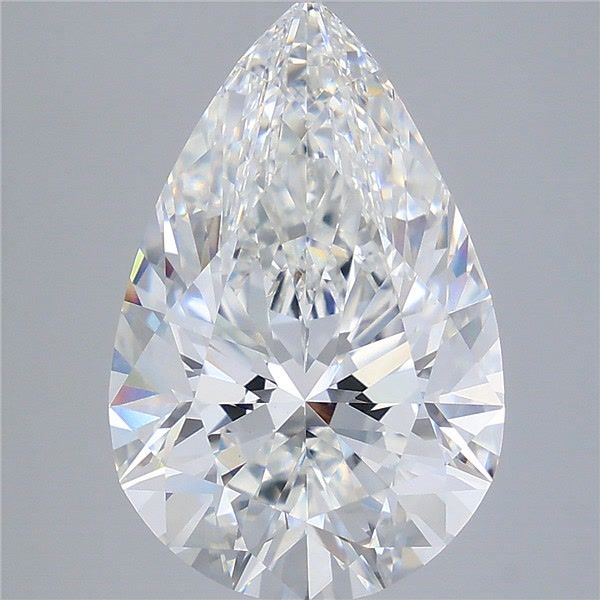 8.02 Carat Pear Shaped, Excellent Cut, F Color, VVS2 Clarity, IGI Certified Lab Grown Diamond