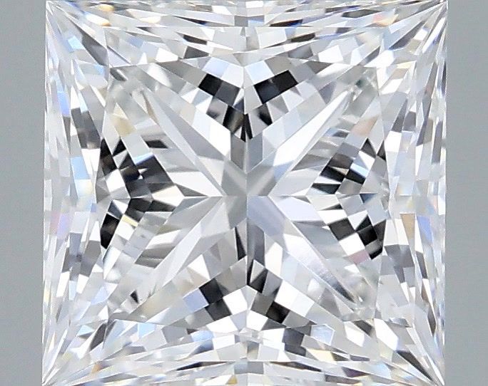 3.59 Carat Princess Shaped, Ideal Cut, E Color, VVS2 Clarity, IGI Certified Lab Grown Diamond
