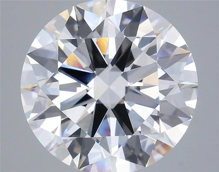 8.09 Carat Round Shaped, Ideal Cut, F Color, VVS2 Clarity, IGI Certified Lab Grown Diamond