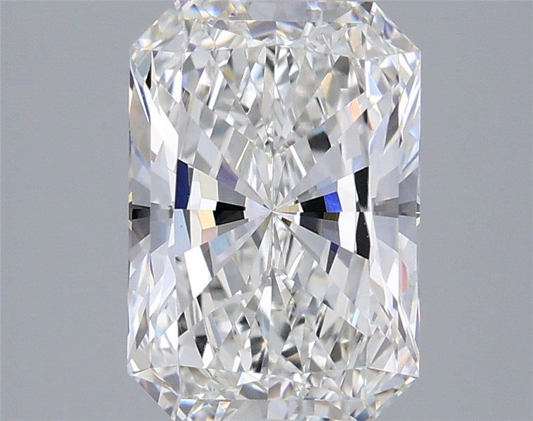2.49 Carat Radiant Shaped, Ideal Cut, F Color, VS1 Clarity, IGI Certified Lab Grown Diamond