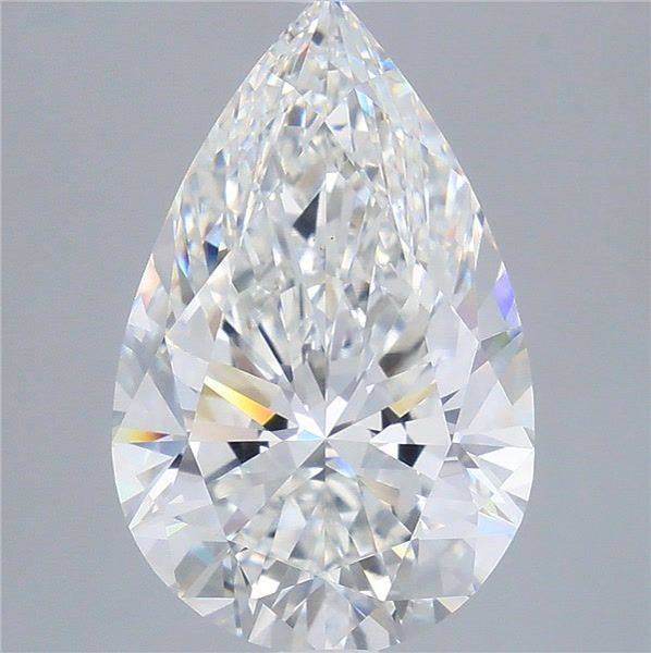 6.50 Carat Pear Shaped, Ideal Cut, F Color, VS1 Clarity, IGI Certified Lab Grown Diamond
