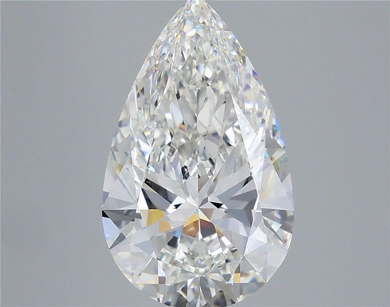 6.54 Carat Pear Shaped, Ideal Cut, F Color, VVS2 Clarity, IGI Certified Lab Grown Diamond