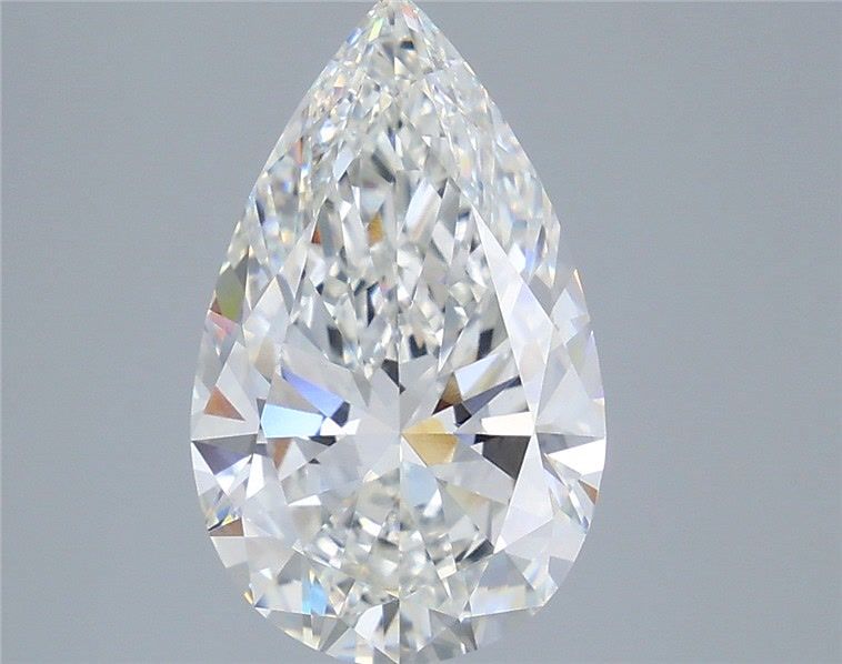 4.51 Carat Pear Shaped, Excellent Cut, F Color, VVS2 Clarity, IGI Certified Lab Grown Diamond