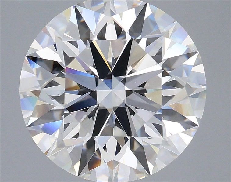 5.56 Carat Round Shaped, Excellent Cut, F Color, VS1 Clarity, IGI Certified Lab Grown Diamond
