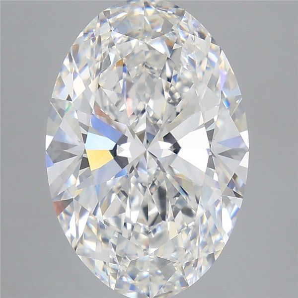 6.07 Carat Oval Shaped, Ideal Cut, E Color, VVS2 Clarity, IGI Certified Lab Grown Diamond
