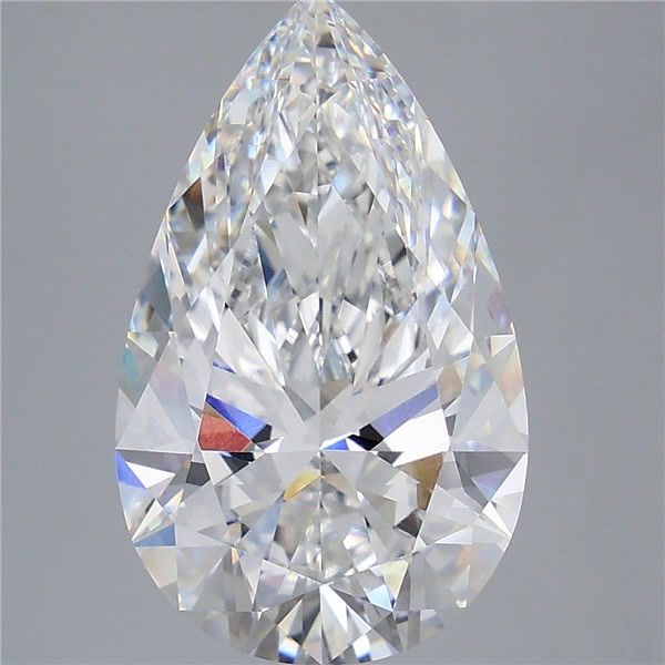 6.53 Carat Pear Shaped, Ideal Cut, E Color, VVS2 Clarity, IGI Certified Lab Grown Diamond