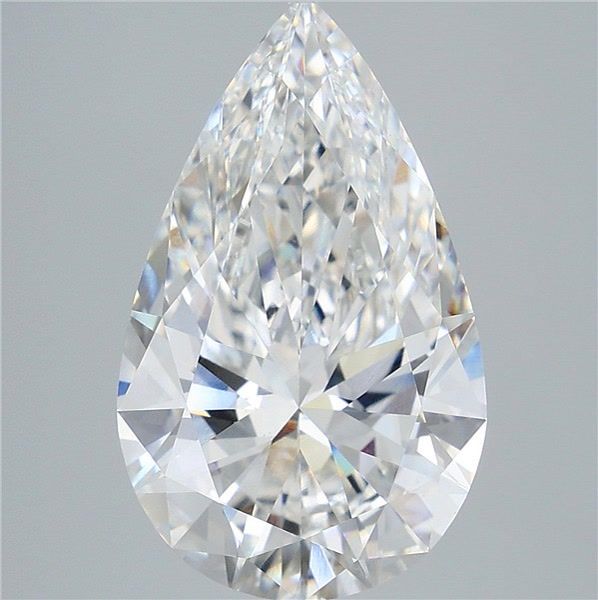 7.55 Carat Pear Shaped, Ideal Cut, F Color, VVS2 Clarity, IGI Certified Lab Grown Diamond