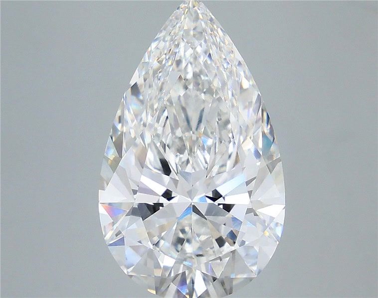 7.07 Carat Pear Shaped, Ideal Cut, E Color, VVS2 Clarity, IGI Certified Lab Grown Diamond