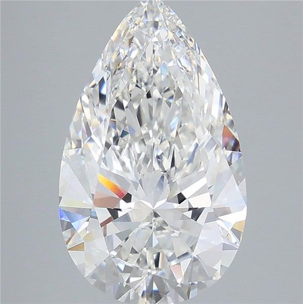 6.06 Carat Pear Shaped, Ideal Cut, E Color, VVS2 Clarity, IGI Certified Lab Grown Diamond