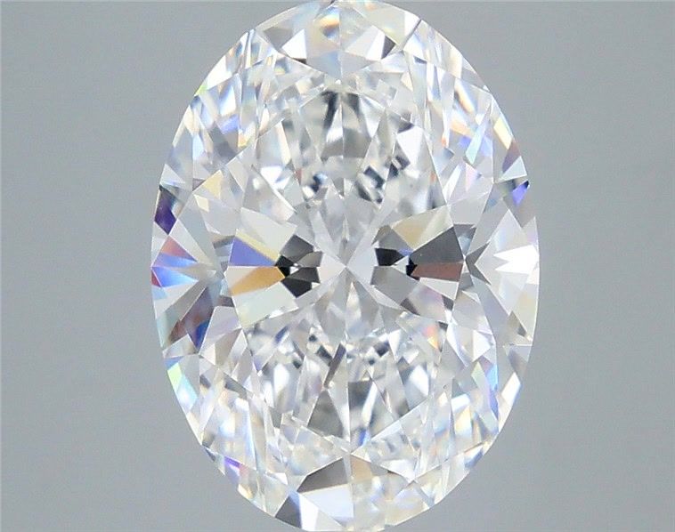 5.56 Carat Oval Shaped, Ideal Cut, E Color, VVS2 Clarity, IGI Certified Lab Grown Diamond