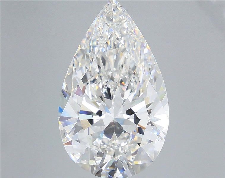 9.99 Carat Pear Shaped, Ideal Cut, F Color, VVS2 Clarity, IGI Certified Lab Grown Diamond