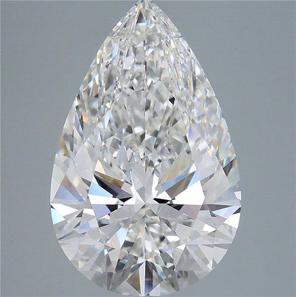 8.06 Carat Pear Shaped, Ideal Cut, F Color, VS1 Clarity, IGI Certified Lab Grown Diamond