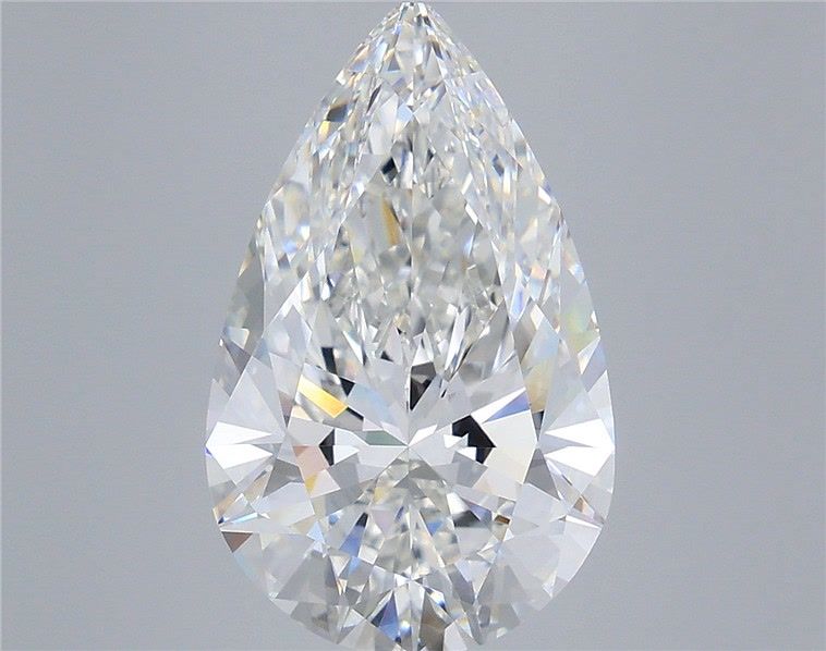 7.07 Carat Pear Shaped, Ideal Cut, F Color, VVS2 Clarity, IGI Certified Lab Grown Diamond