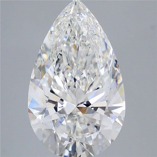7.51 Carat Pear Shaped, Ideal Cut, F Color, VS1 Clarity, IGI Certified Lab Grown Diamond