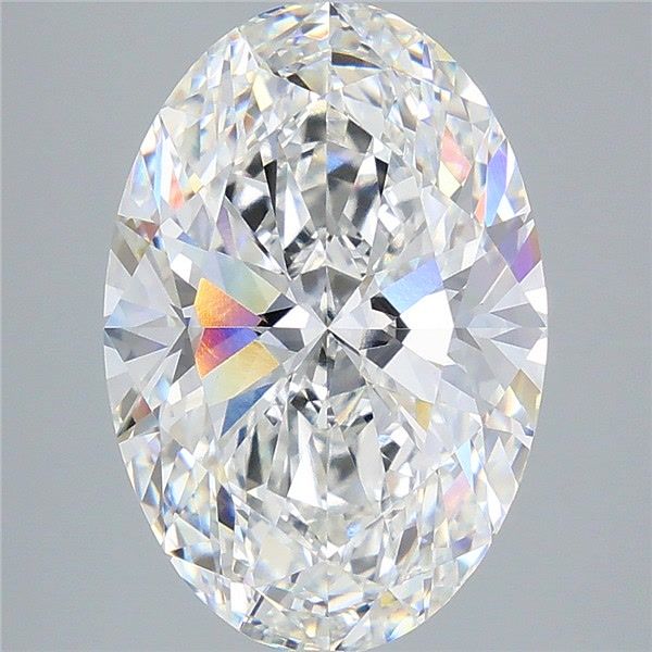 6.10 Carat Oval Shaped, Ideal Cut, F Color, VVS2 Clarity, IGI Certified Lab Grown Diamond