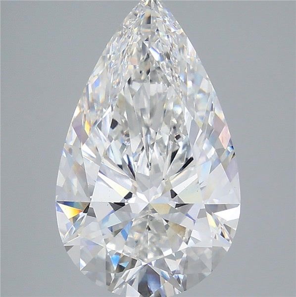 6.08 Carat Pear Shaped, Ideal Cut, E Color, VS1 Clarity, IGI Certified Lab Grown Diamond