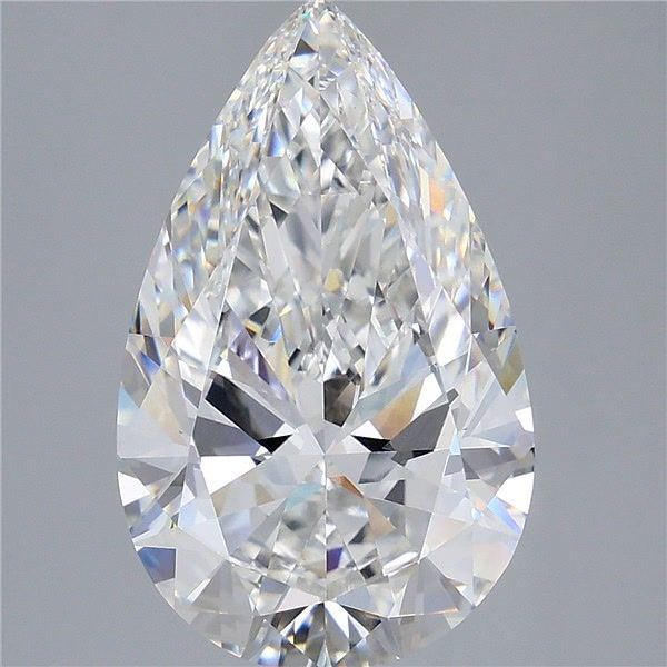 6.01 Carat Pear Shaped, Ideal Cut, E Color, VS1 Clarity, IGI Certified Lab Grown Diamond
